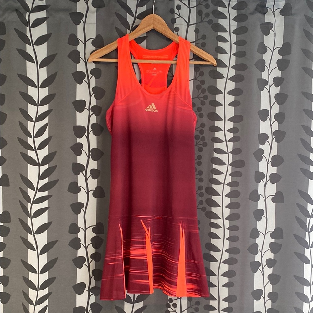 Adidas Red Gradient Tank Dress